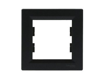 Одинарная рама Антрацит Schneider Asfora