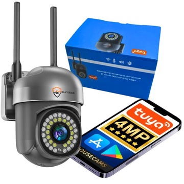 Kamera IP HOUSECAMS CZUJNIK RUCHU LAMPKA ALARM 4MPX PODCZERWIEŃ CZUJKA
