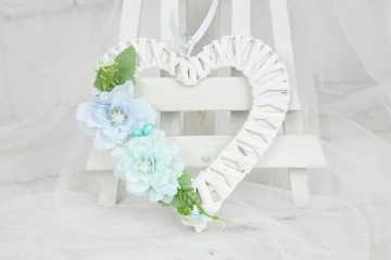 Плетеный головной убор в форме сердца, украшение для дома, СИНИЙ