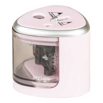 Точилка электрическая, двойной контейнер, STRIGO PINK