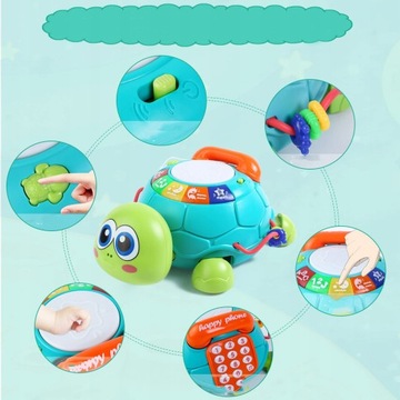 INTERAKTYWNY TELEFON ŻÓŁW MUZYCZNA DLA DZIECKA