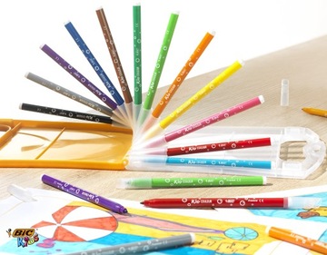 BIC KIDS KID COULEUR МАРКЕРЫ, МАРКЕРЫ, МОЮЩИЕСЯ МАРКЕРЫ НА ВОДНОЙ ОСНОВЕ ДЛЯ ДЕТЕЙ x24