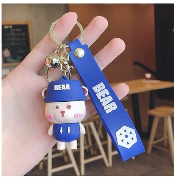 BRELOK BRELOCZEK DO KLUCZY AUTA BEAR MIŚ NIEBIESKI