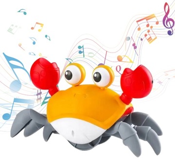 ИНТЕРАКТИВНАЯ ИГРУШКА ДЛЯ ДЕТЕЙ БЕГУЩАЯ ПОЛЗАЯ ХОДЯЩАЯ КРАБ LED XL