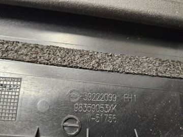 LIŠTA VRSTVA DVEŘE PRAVÝ ZADNÍ OPEL E-CORSA F 39222099