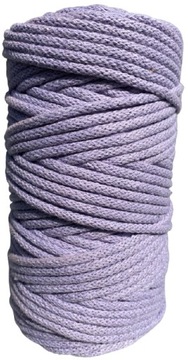 Sznurek bawełniany z rdzeniem 100mm 5mm LILIOWY