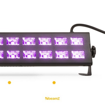 Ультрафиолетовый луч 2х12 светодиодов УФ эффект Plug & Play Beamz