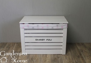 SKRZYNIA DREWNIANA MEGA POJEMNIK KUFER NA PRANIE