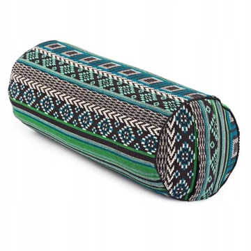 Bolster Wałek Ethno Zielony 65 x Ø 23 cm Joga