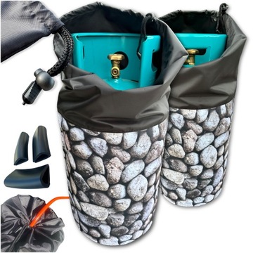 Pokrowiec Na Butle Gazową 11kg Stones wodoodporny do grilla gazowego