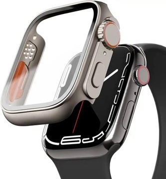 ETUI DO APPLE WATCH 4/5/6/7/8/9 SE 44mm/ 45mm RÓŻNE KOLORY SZKŁO HARTOWANE