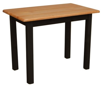 STÓŁ DREWNIANY 90x60 STOLIK KUCHENNY DWA KOLORY CZARNY + OLCHA