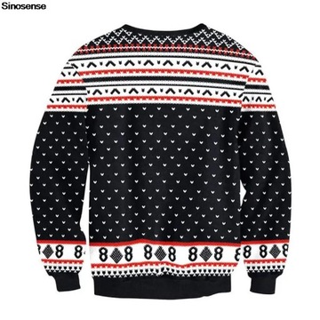Bluza świąteczna Brzydki Męski damski sweter bożonarodzeniowy z paskudnym r