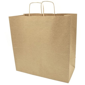 Torba papierowa eko brązowa 400x180x390 - 100 szt.