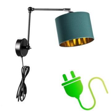 Kinkiet Regulowany z wtyczką do kontaktu LED Edison E27