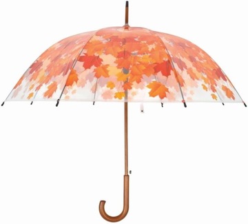Parasol transparentny jesienne liście