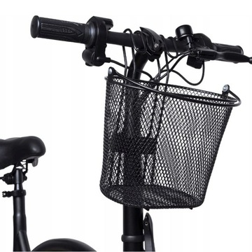 КОРЗИНА ДЛЯ ВЕЛОСИПЕДОВ ПЕРЕДНЯЯ ПОДВЕСНАЯ ЧЕРНАЯ МЕТАЛЛ 30СМ