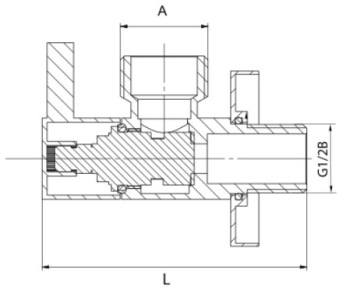 УГЛОВОЙ КЛАПАН ДЛЯ ЛЕНТ, КЕРАМИКА 1/2х3/8 ХРОМ