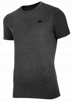 4F Męska koszulka T-shirt basic bawełna GRAFIT XL