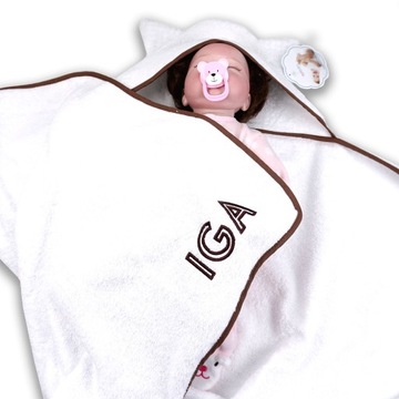 Полотенце банное детское 120х100 + собственная вышивка.