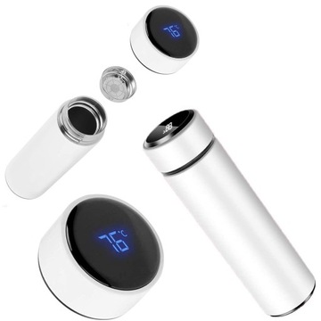 KUBEK TERMICZNY TERMOS BIDON LED SMART TEMPERATURA