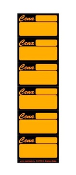 ЦЕННИКИ САМОКЛЕЯЩИЕСЯ CF6 63х38мм 120шт ЖЕЛТЫЕ