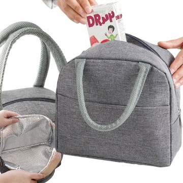 TORBA TERMICZNA ŚNIADANIOWA IZOLACYJNA NA JEDZENIE PIKNIK PLAŻĘ LUNCH