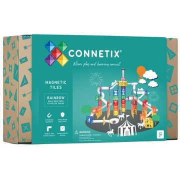 Connetix klocki magnetyczne Ball Run kulodrom 92 szt. + gratis