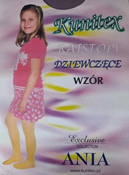 Rajstopy dziewczęce cienkie w kropeczki białe 98/104