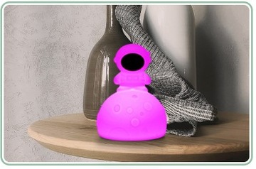 НОЧНИК КОСМОНАВТ КОСМОНАВТ ДЕТСКИЙ, СИЛИКОНОВЫЙ LED RGB, С ДИСТАНЦИОННЫМ УПРАВЛЕНИЕМ
