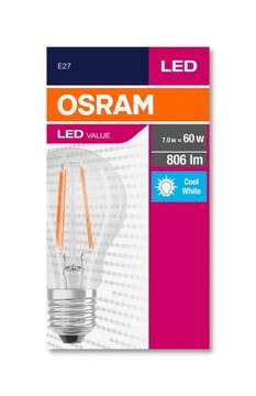Светодиодная лампа накаливания E27 7Вт = 60Вт 4000К OSRAM