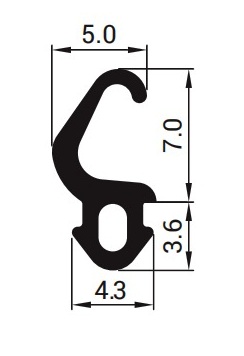 Уплотнитель дверной оконный THYSSEN S-186 SANOK