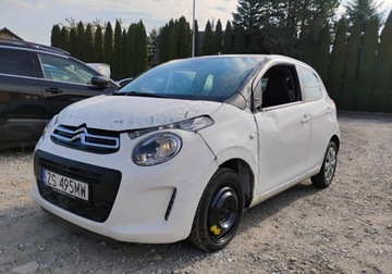 Citroen C1 II Hatchback 5d 1.0 VTi 72KM 2020 Citroen C1 I rej 2021r, 1.0 Benzyna. Uszkodzony. Poobijany. Jezdzi. VAT 23