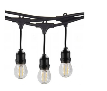 Girlanda Ogrodowa 100m +żarówki LED 2W E27 ⌀4,5cm