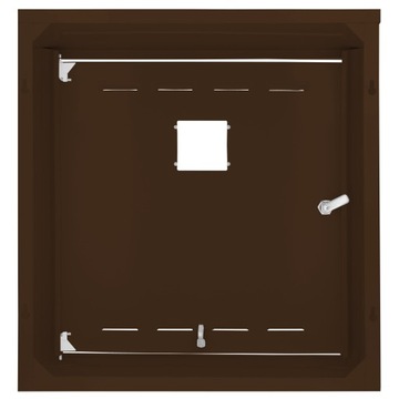 ГАЗОВЫЙ ШКАФ 140х140х30 КОРИЧНЕВЫЙ БЕЗ СПИНКИ