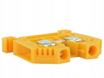 Złączka szynowa ZUG na szynę TH35 4 żółta