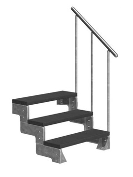 SCHODY ZEWNĘTRZNE DOLLE 100cm ANTRACYT H=66cm