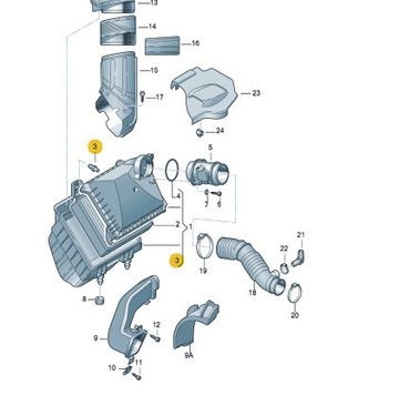 SPONKA FILTRU VZDUCHU AUDI A4 B6 B7 SEAT EXEO