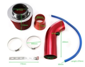 КОНУСНЫЙ ФИЛЬТР, КОНУС С ВХОДОМ ДО 240КМ, УНИВЕРСАЛЬНЫЙ КРАСНЫЙ