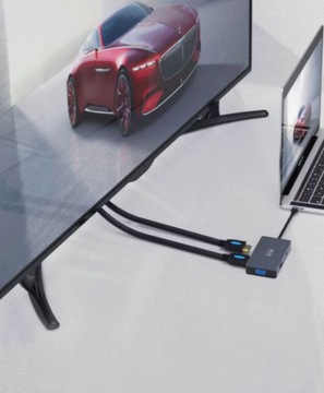 АДАПТЕР-ХАБ Адаптер-разветвитель 5 В 1 USB-C 3.1 2x HDMI 4K VGA USB 3.0