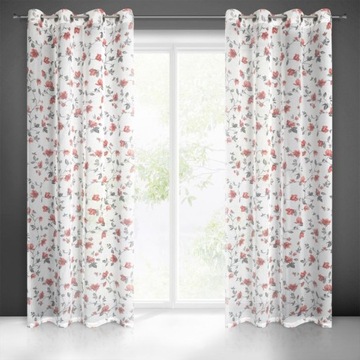 Firana 140x250 biała ceglasta na przelotkach