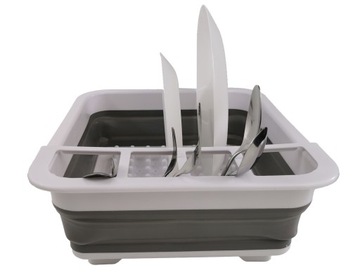 БОЛЬШАЯ ПОДСТАВКА ДЛЯ СУШИЛКИ ПОСУДЫ С ПОДДОНЕМ, ОДНОУРОВНЕВАЯ, СИЛИКОНОВАЯ