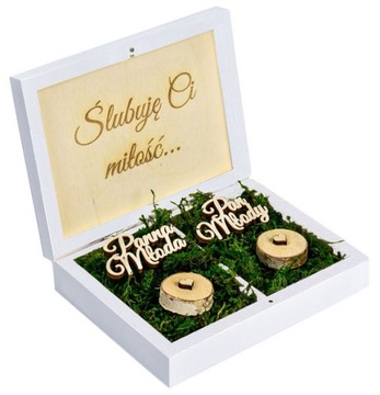 КОРОБКА ДЛЯ КОНВЕРТОВ + ДЛЯ ОБРУЧАЛЬНЫХ КОЛЬЦ, БЕЛЫЙ НАБОР