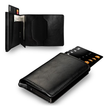 Portfel z mechanizmem dostępu do kart, rfid, mały