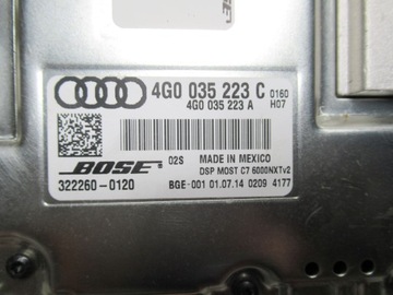 АУДИОСИСТЕМА AUDI A8 D4 LIFT НАБОР ДИНАМИКОВ BOSE 4G0035223C