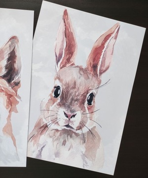 Набор из 3 постеров 30х40 см Лесные животные Сафари Дикие