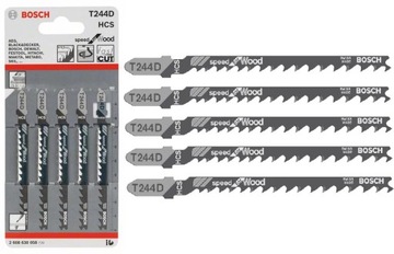 Brzeszczoty 5szt krzywoliniowe drewno Bosch T244D