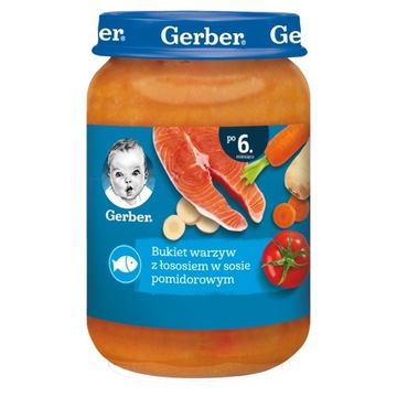 Gerber Obiadek warzywa łosoś sos po 6.m-cu 190g