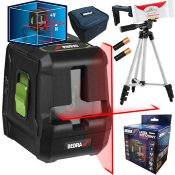 LASER KRZYŻOWY CZERWONY + STATYW 1m