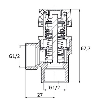 ZAWÓR BEZPIECZEŃSTWA GW 1/2” 10 BAR MOSIĄDZ DIAMOND